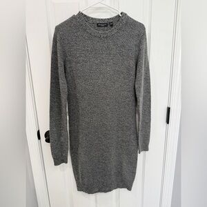 Brave Soul Gray Knit Long Sleeve Sweater Dress Women’s Size S